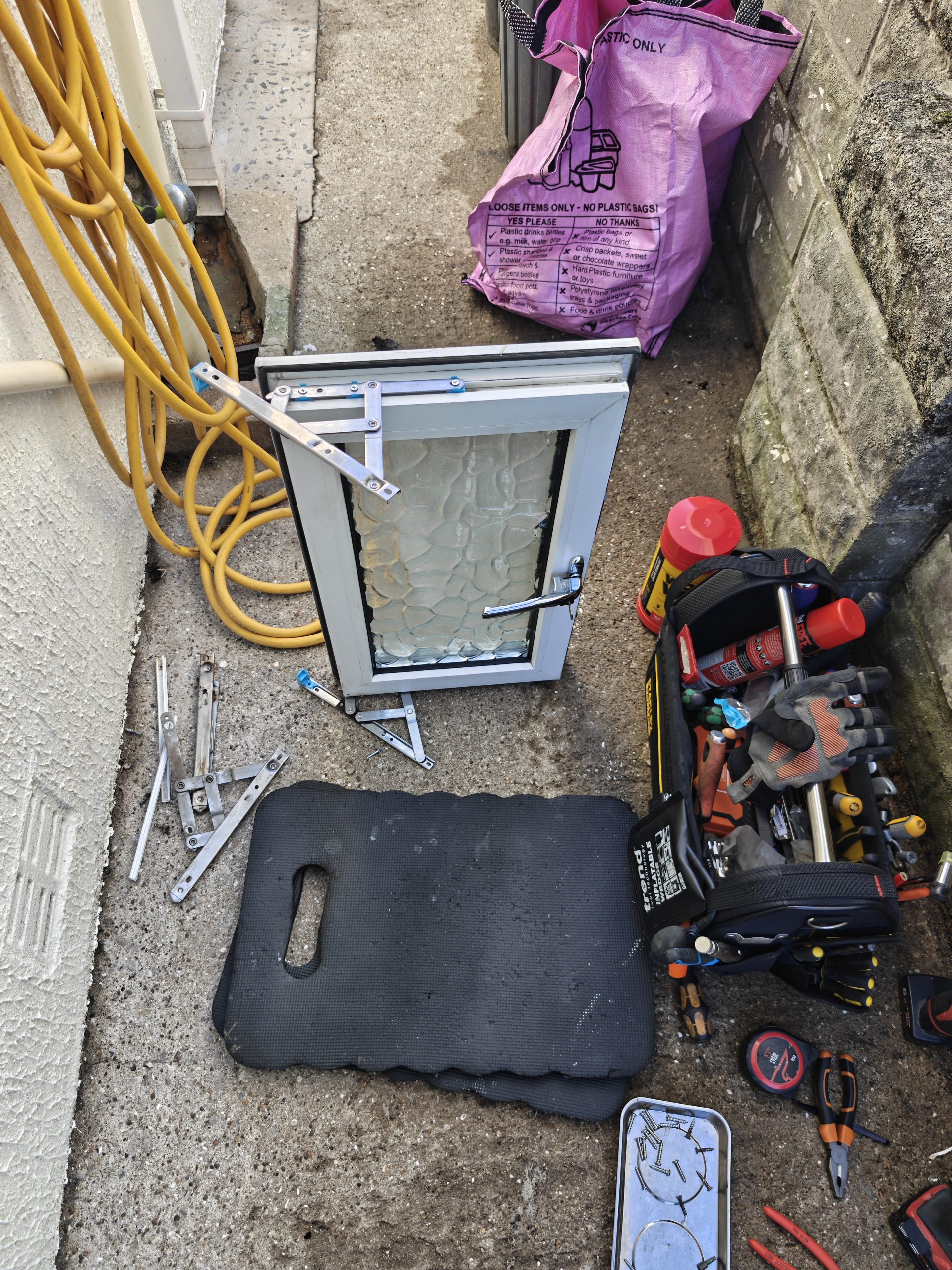 UPVC window friction stay hinge replaced in Swansea by Champs Locksmiths