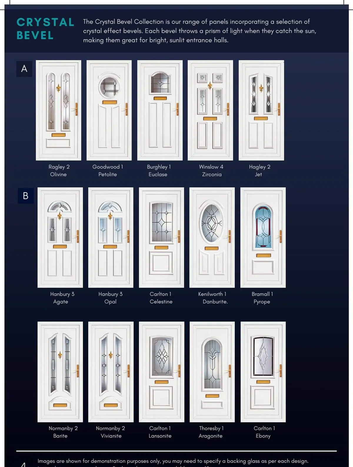 Crystal Bevel Collection UPVC door panels with prismatic bevel effects — Champs Locksmiths, Swansea